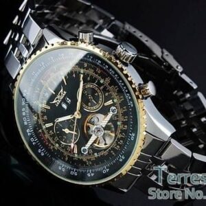 PIRASO Analog Day and Date Working DIAL Silver Chain Watch for Men & Boys